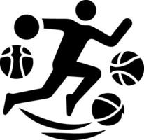 Dynamic Basketball Player in Action vector