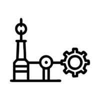 A black and white illustration of a machine and gears vector