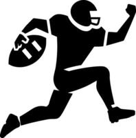 Silhouette of a Football Player in Action vector