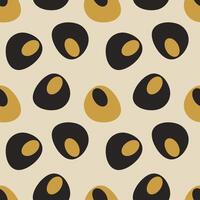 Gold and black. Abstract pattern with smooth stones or pebbles. vector