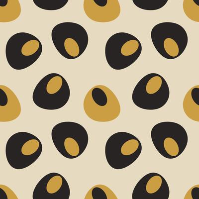 Gold and black. Abstract pattern with smooth stones or pebbles.