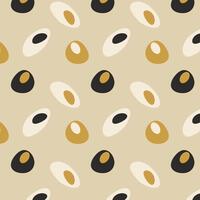 Abstract pattern of harmonious forms, gold and black. vector