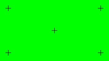 Green screen background with cross marks for tracking. Chromakey technique. technology to add visual effects or VFX during movie post-production stage. flat illustration vector