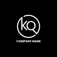 KQ circle abstract logo design vector