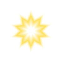 Golden star sparkle shape in soft blurry style isolated on white background. Y2K sticker with gradient aura effect. Bling, twinkle or firework icon isolated on white background. illustration vector