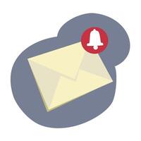 Email Marketing An envelope with a notification badge. vector