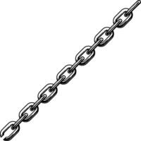 chain with black outline vector