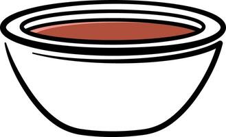 illustration of a bowl of soup without background vector