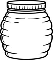 black beehive shaped jar or jar with lid vector