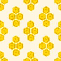Yellow Honeycomb Seamless Pattern vector
