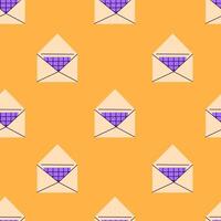 Open Envelope Seamless Pattern vector