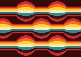 Retro stripes pattern background design vector