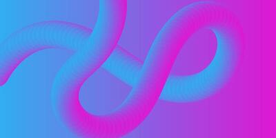 Abstract Pink Blue Gradient Swirls 3D Fluid Wave Design vector