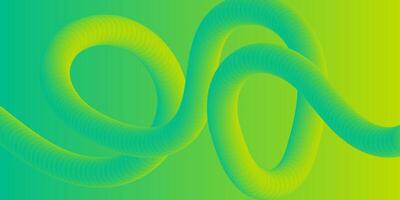 Abstract Green Gradient Swirling Tube Design Background vector