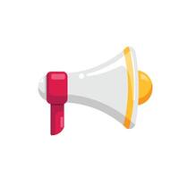 megaphone icon on white background. Flat design illustration vector