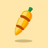 icon of carrot slices. Flat design illustration isolate vector