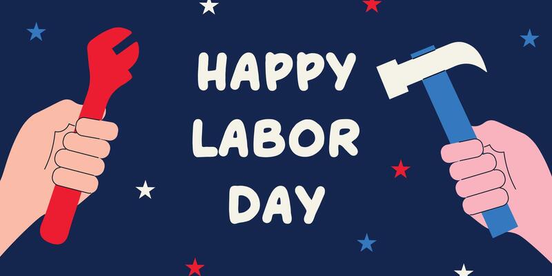 Happy Labor day. Banner illustration