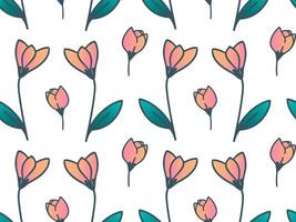 spring or summer seamless floral pattern. illustration for textiles, wrapping paper vector