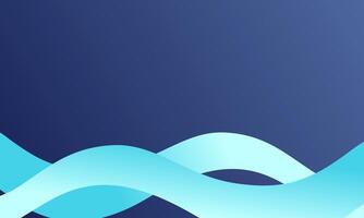 Simple Background With Dark Blue Gradient Color And Light Blue White Abstract Shape vector