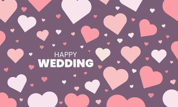 Simple Background With Wedding Theme And Heart Shape Around It vector