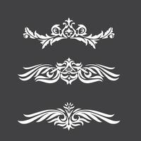 Three different designs for decorative elements vector