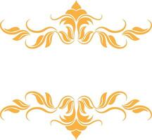 An ornate frame with a yellow border vector