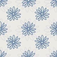 Beautiful and small spring colorful pastel-colored flowers, leaves, twigs. Pattern. vector