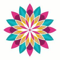 abstract petals forming a radial floral pattern. vector