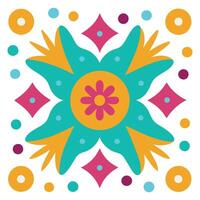 a colorful flower design on a white background vector