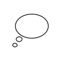 speech bubble icon over white background, half line style, illustration vector