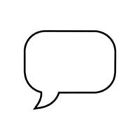 speech bubble icon over white background, line style, illustration sign. vector