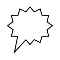 speech bubble message isolated icon illustration designiconograic line vector