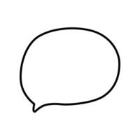 speech bubble message icon, line style, illustration. vector