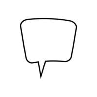 speech bubble icon over white background, line style, ilustration vector
