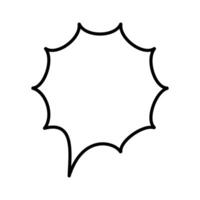 speech bubble icon over white background, half line half color style, illustration vector