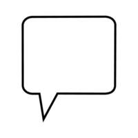 speech bubble icon over white background, line style, illustration. vector