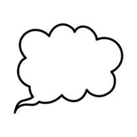 speech bubble message isolated icon illustration designiconic line art style. vector