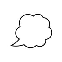 speech bubble icon in white background, line style, illustration. vector