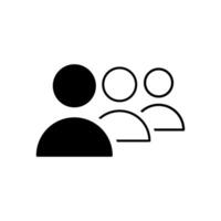People icon on white background, illustration. Flat design style. vector