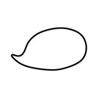 speech bubble message isolated icon illustration designicon line black and white vector