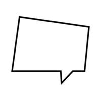 monochrome silhouette of us state map with speech bubble illustration vector