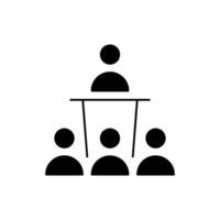 Conference icon design on white background. Can be used for web and mobile vector