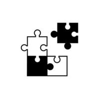 puzzle game piece icon design symbol of solution problem solution solution vector