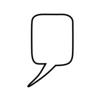 speech bubble icon over white background, illustration. vector