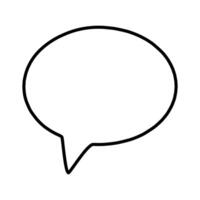 speech bubble message isolated icon illustration designiconic line art style vector