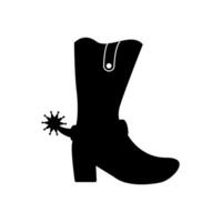 Cowboy boot silhouette with wrench and spanner. illustration. vector