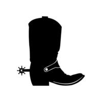 Cowboy boot silhouette isolated on white background. Cowboy boot icon. Cowboy boot icon vector