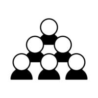 Teamwork icon group of people in a flat color glyph pictogram illustration vector