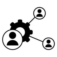 Teamwork icon. Simple illustration of teamwork icon for web design isolated on white background vector