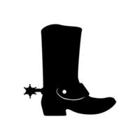 Cowboy boot icon. Flat illustration of cowboy boot icon for web design vector